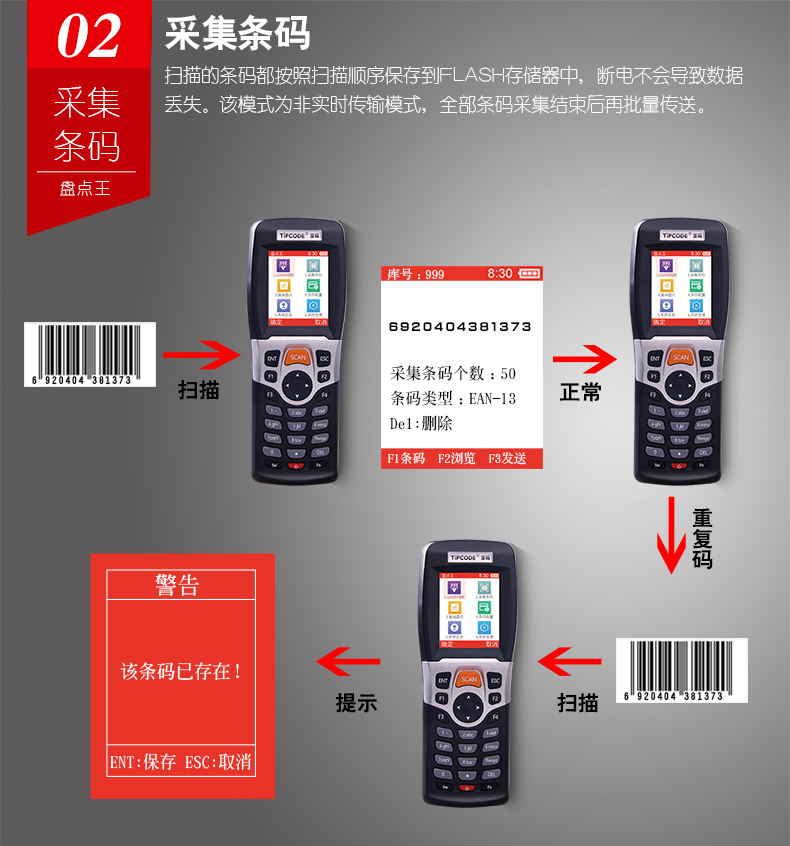 盘点王 顶码TP30数据采集器 盘点王 顶码TP30数据采集器